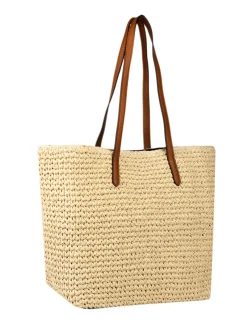 Sac cabas Whitney en paille crochetée LAUREN RALPH LAUREN