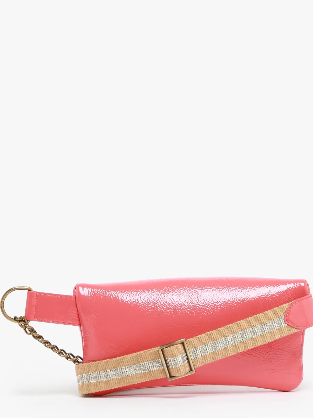 Sac ceinture Coachella cuir vernis froissé MARIE MARTENS