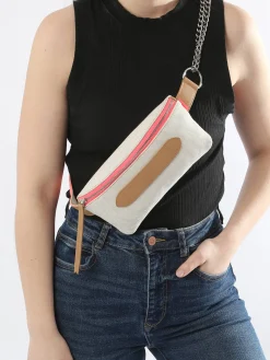 Sac ceinture Coachella textile et cuir MARIE MARTENS