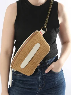 Sac ceinture Neufmille cuir daim façon tressé MARIE MARTENS