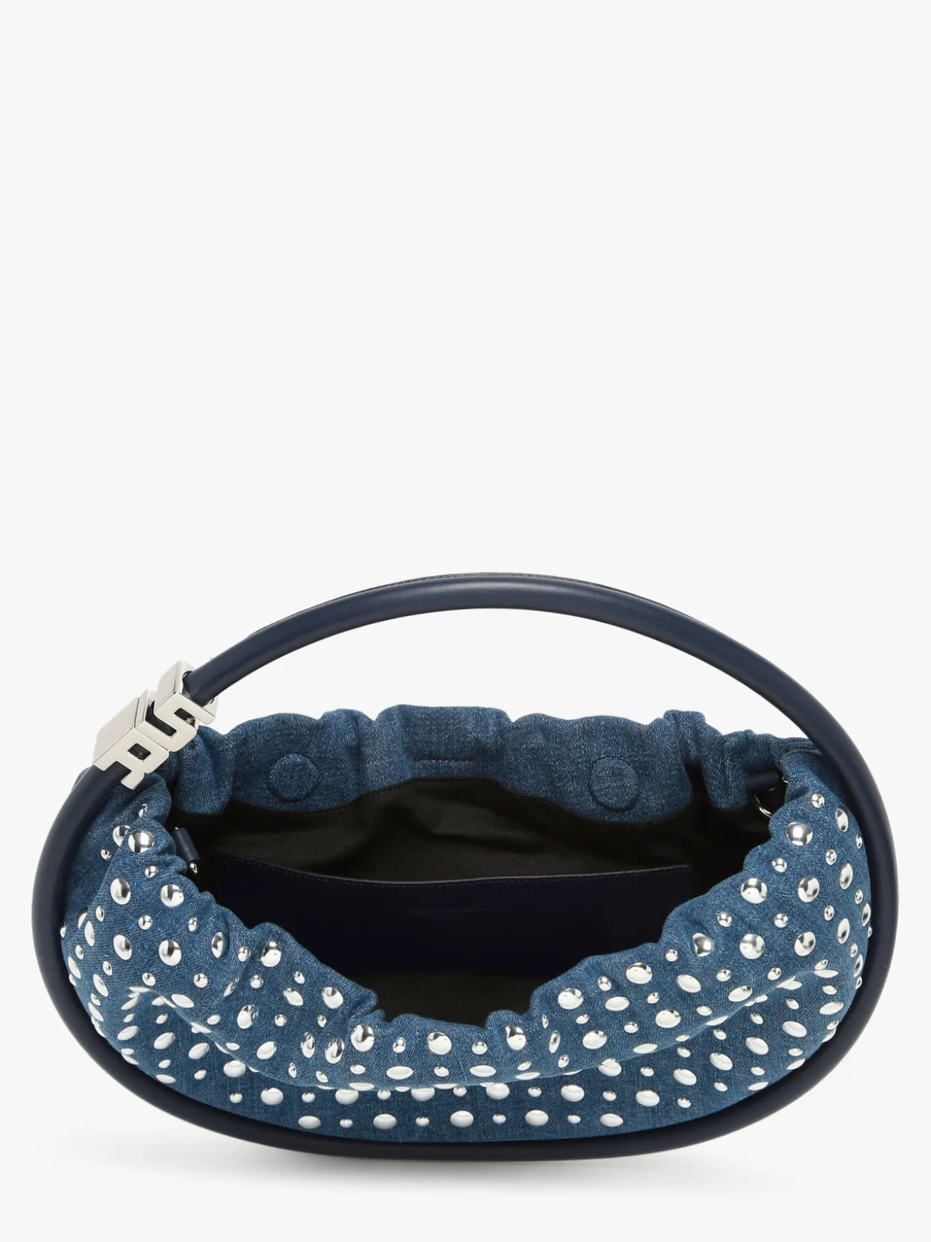 Sac Domino médium en denim et studs SONIA RYKIEL