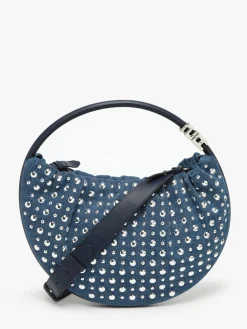 Sac Domino médium en denim et studs SONIA RYKIEL