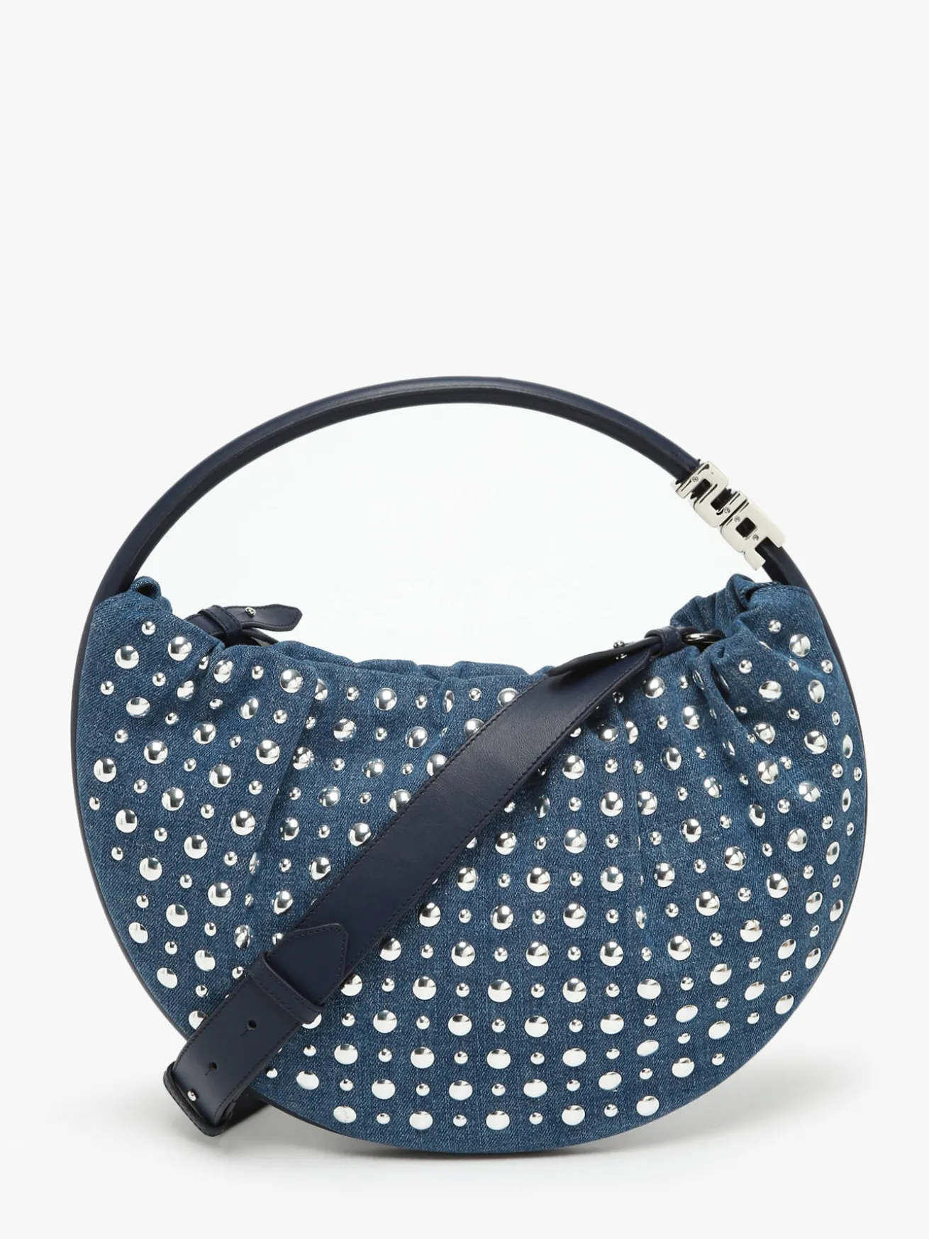 Sac Domino médium en denim et studs SONIA RYKIEL