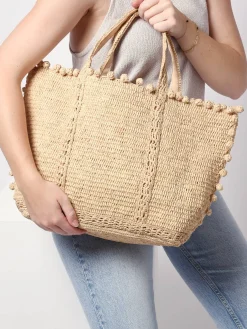 Sac Le Cabas Raphia pompon VANESSA BRUNO