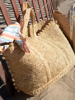Sac Le Cabas Raphia pompon VANESSA BRUNO