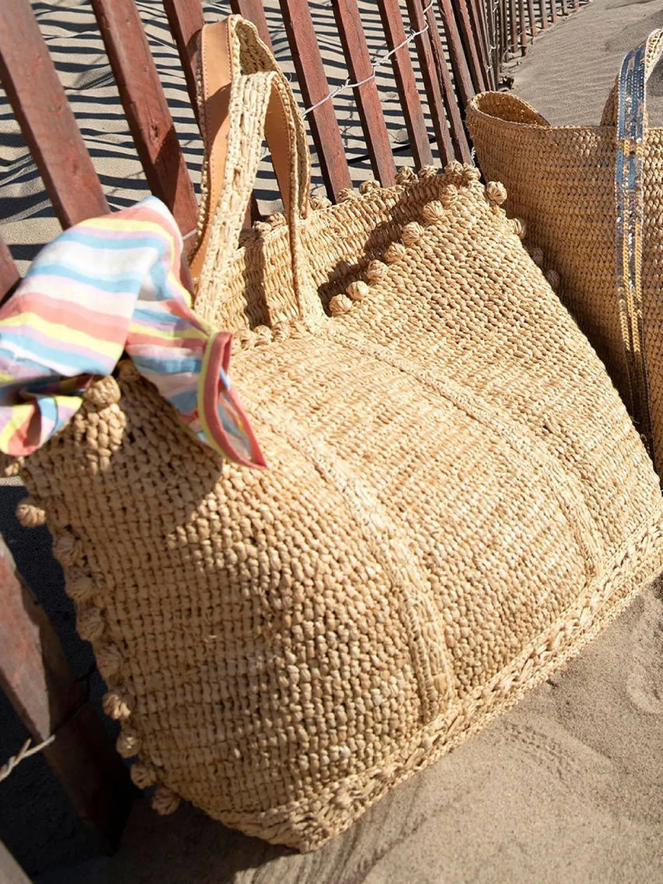 Sac Le Cabas Raphia pompon VANESSA BRUNO