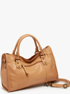 Sac porté main Cow cuir BASILIC PEPPER