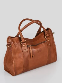 Sac porté main Cow cuir BASILIC PEPPER