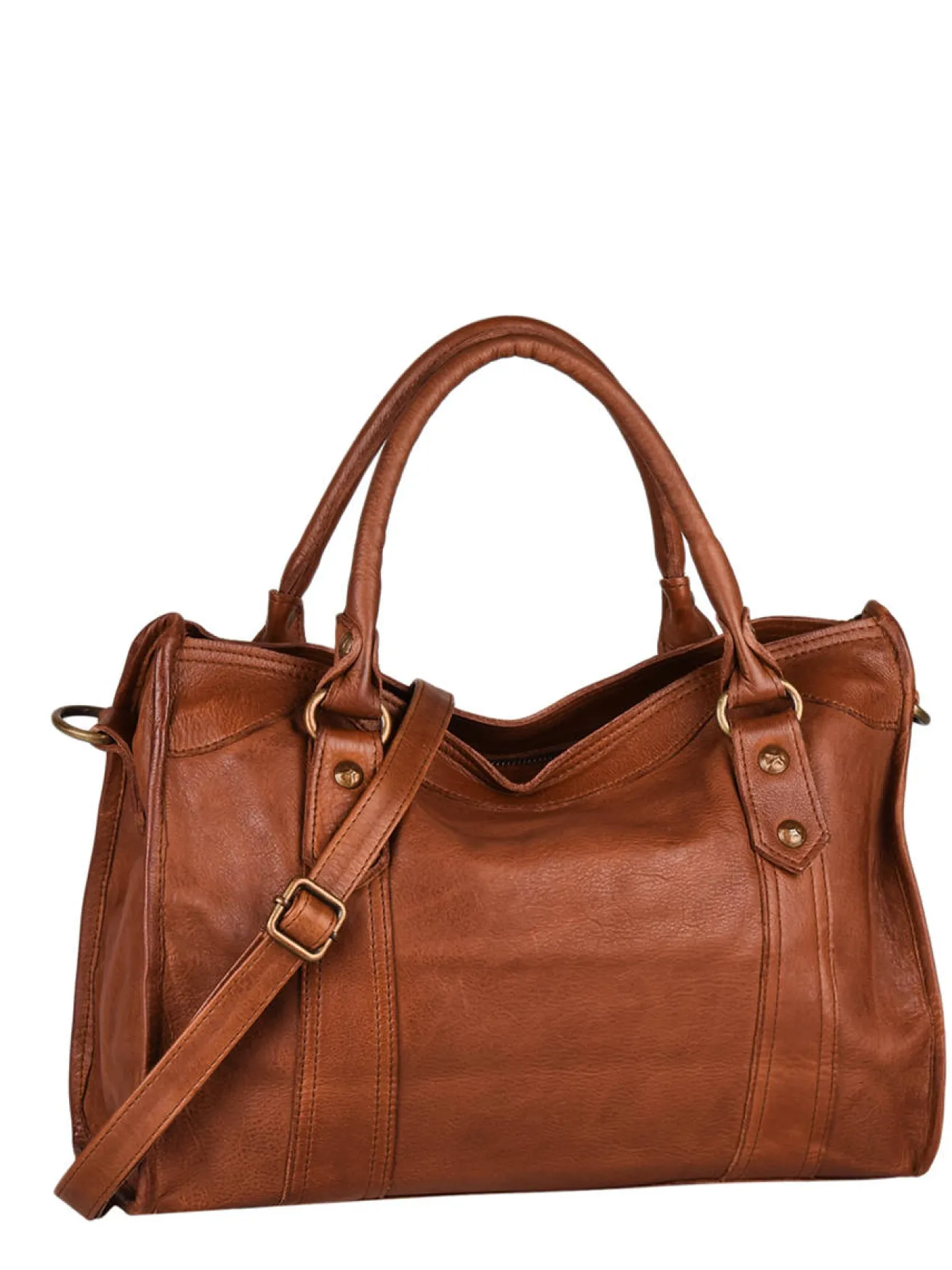 Sac porté main Cow cuir BASILIC PEPPER