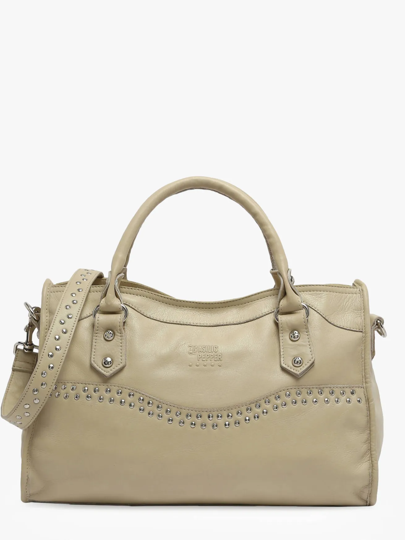 Sac porté main cuir BASILIC PEPPER