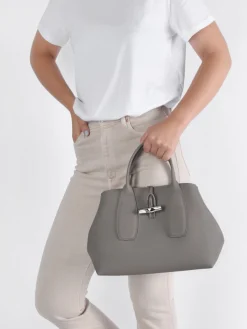 Sac porté main M Roseau cuir LONGCHAMP