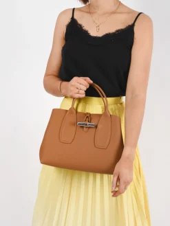 Sac porté main M Roseau cuir LONGCHAMP
