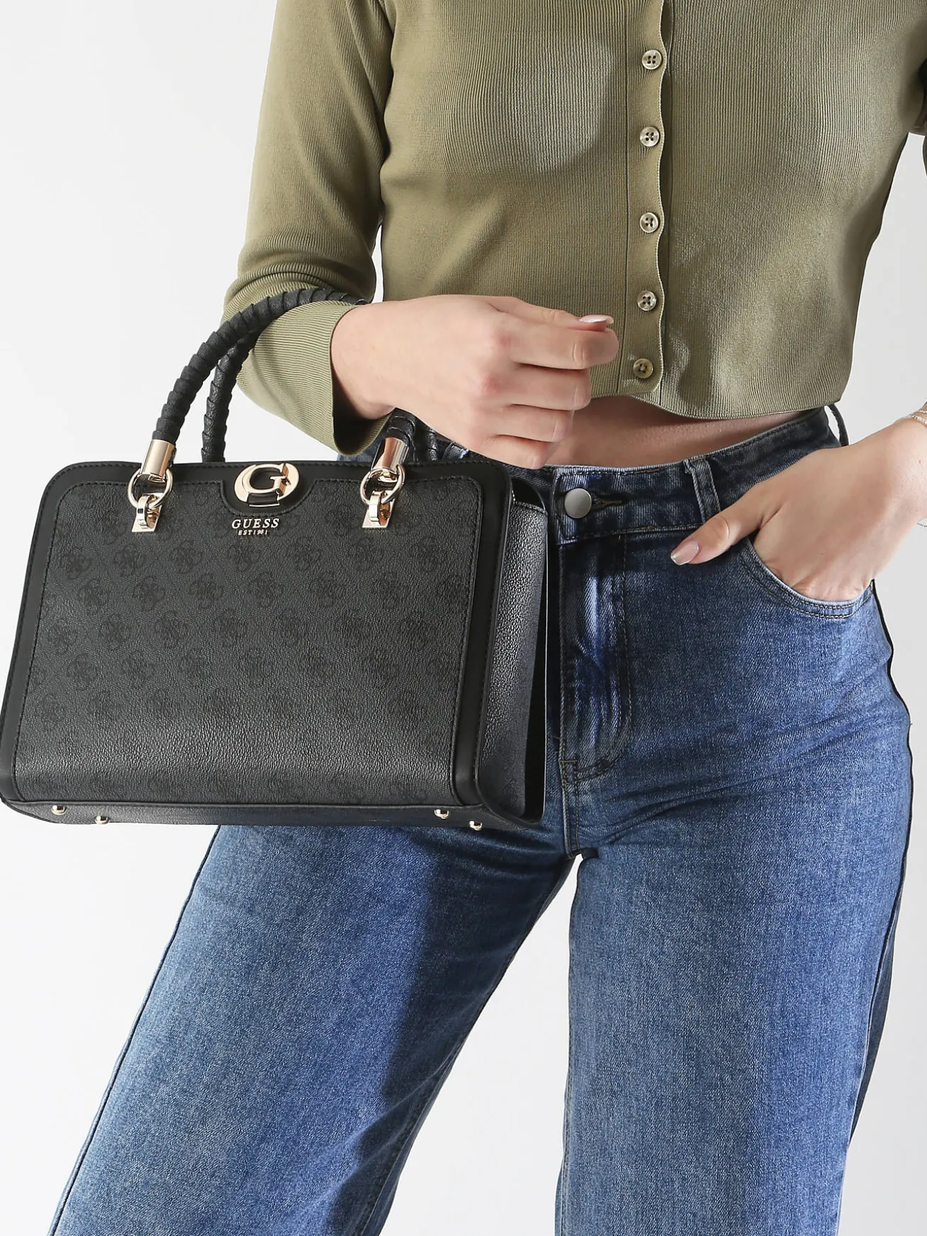 Sac porté main Orlina logo GUESS