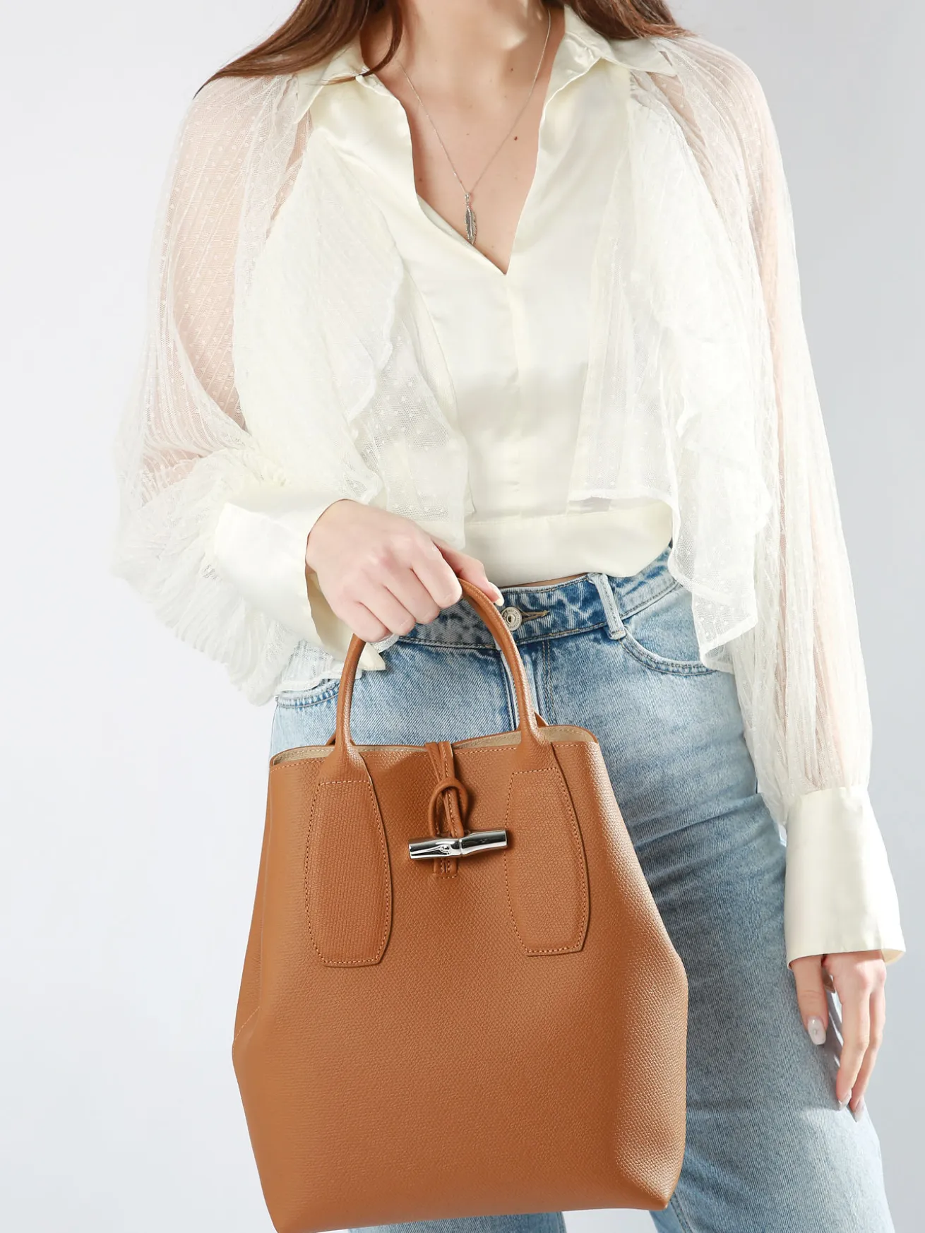 Sac porté main Roseau cuir LONGCHAMP