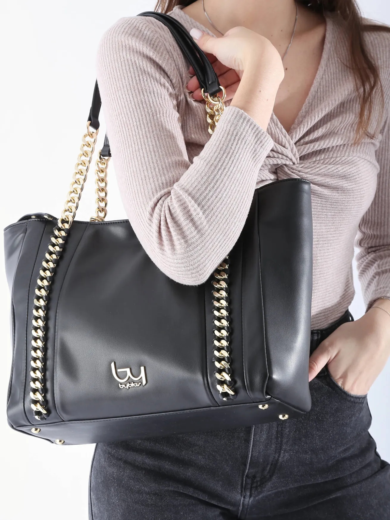 Sac porté épaule Big ben nappa BY BYBLOS