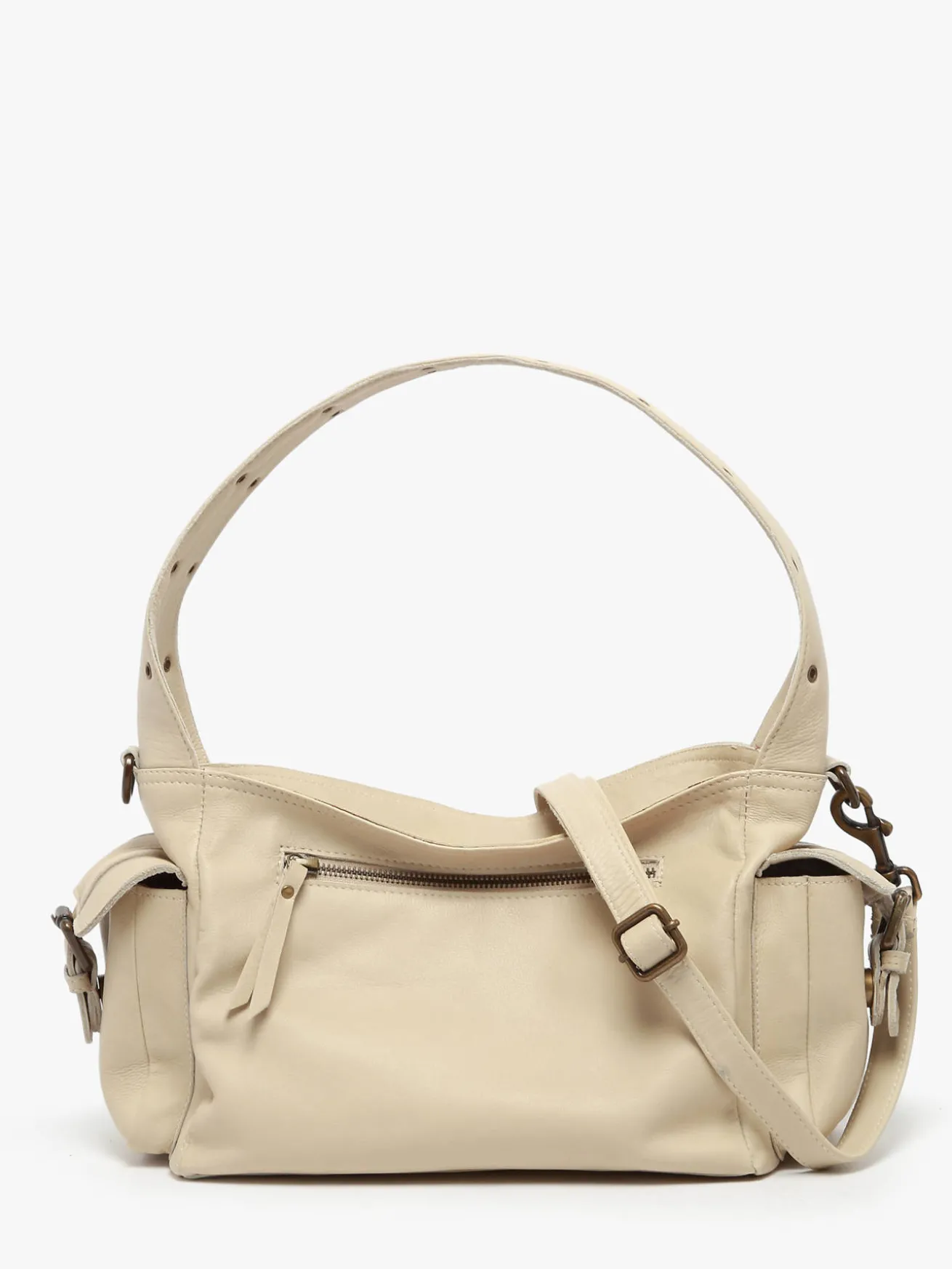 Sac porté épaule Cargo cuir BASILIC PEPPER
