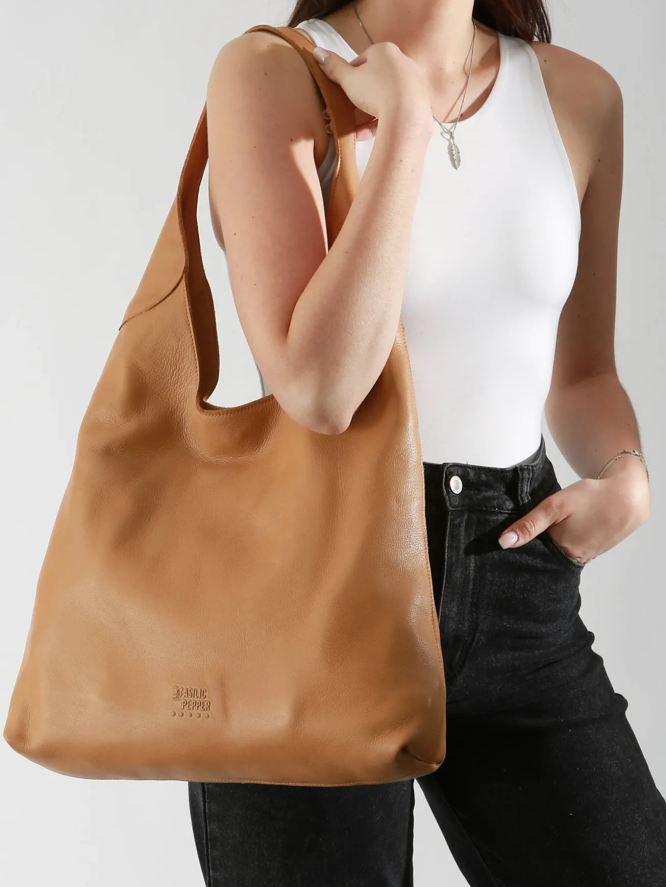 sac porté épaule Cow cuir BASILIC PEPPER