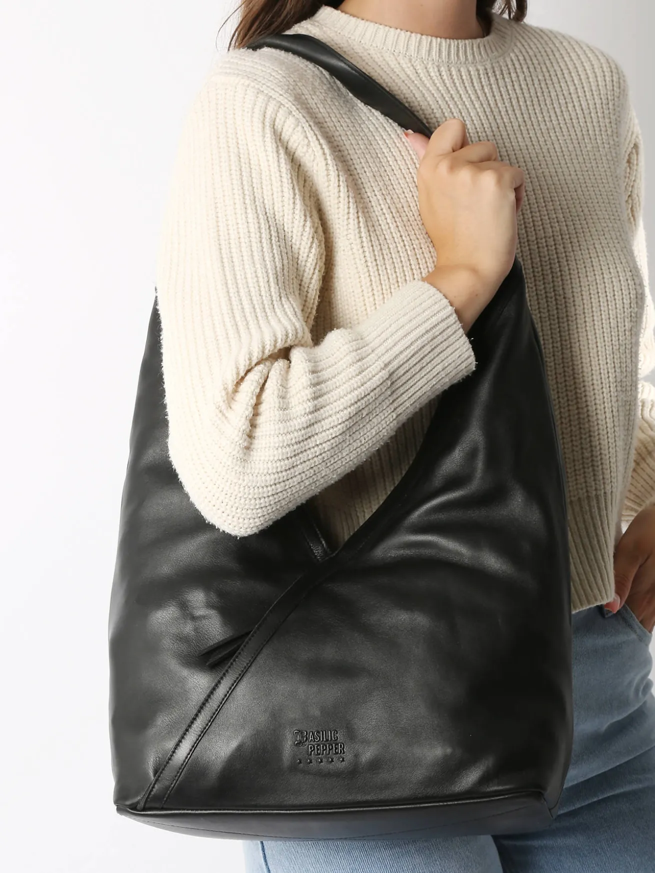 sac porté épaule Cow cuir BASILIC PEPPER
