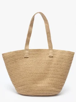 Sac porté épaule Luisa raphia PIECES