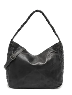 Sac porté épaule Obbo cuir BASILIC PEPPER