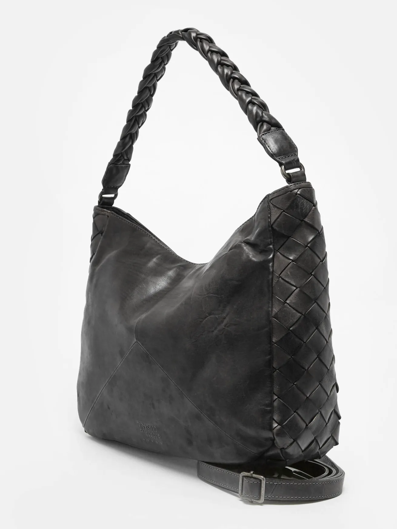 Sac porté épaule Obbo cuir BASILIC PEPPER