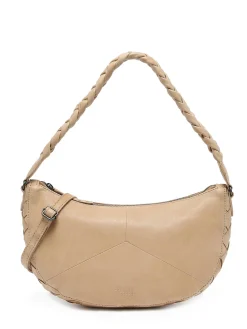 Sac porté épaule Obbo cuir BASILIC PEPPER