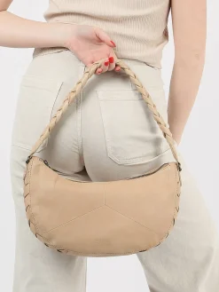 Sac porté épaule Obbo cuir BASILIC PEPPER