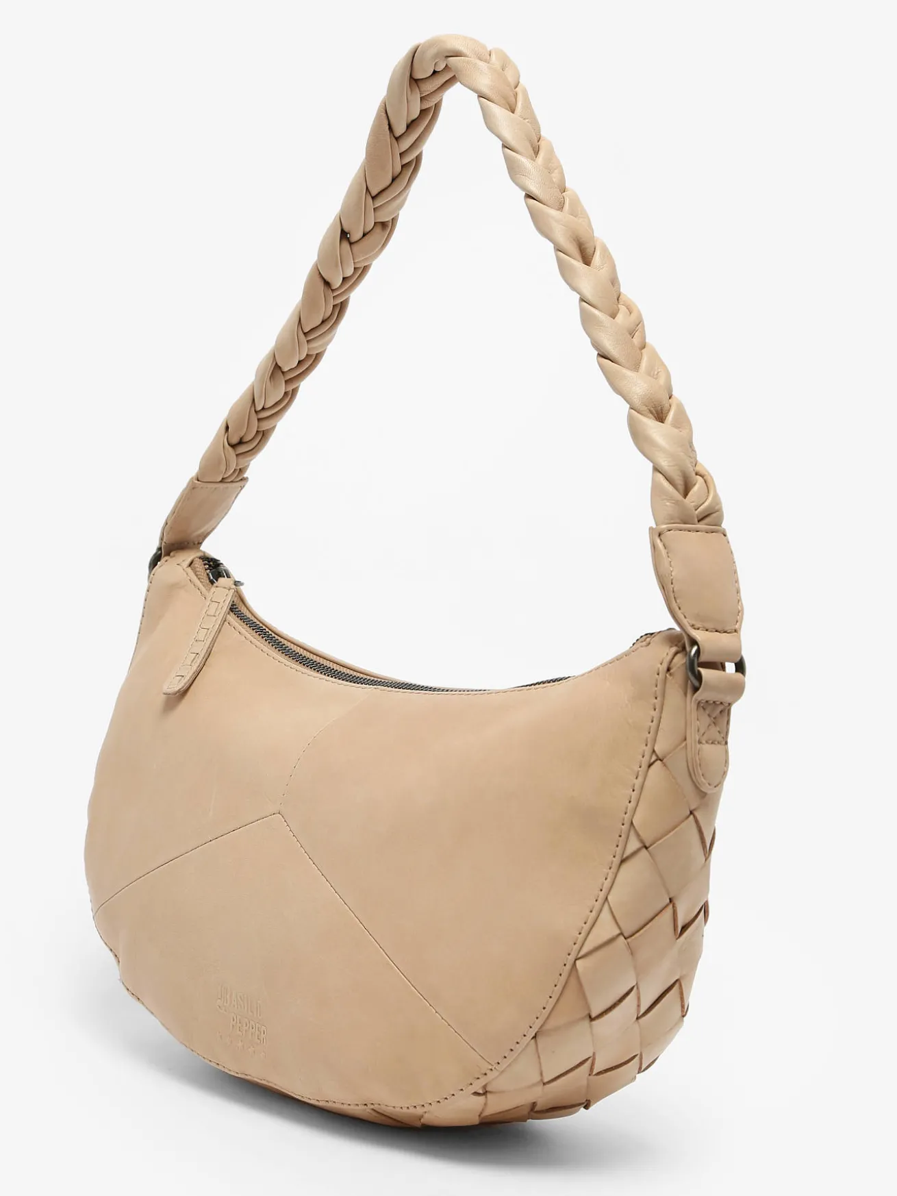 Sac porté épaule Obbo cuir BASILIC PEPPER