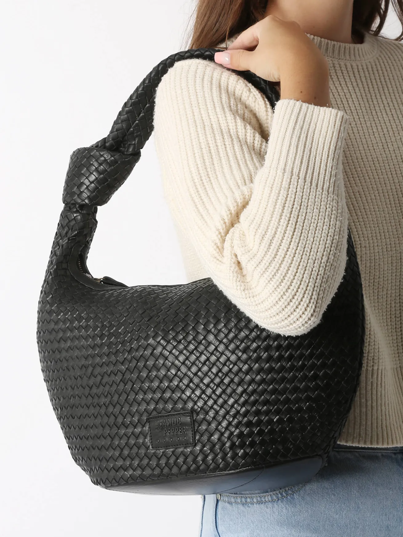 sac porté épaule Parma cuir BASILIC PEPPER
