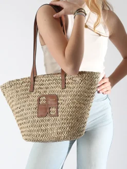 sac porté épaule Raphia paille NAT ET NIN