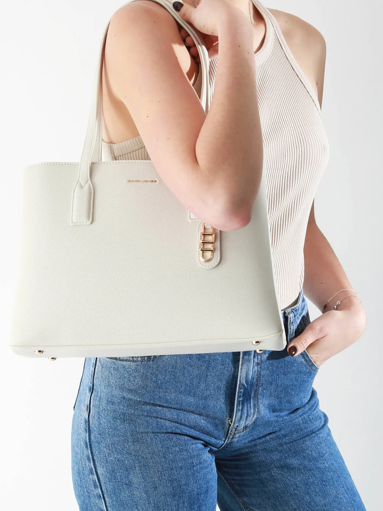 sac porté épaule Saffiano DAVID JONES