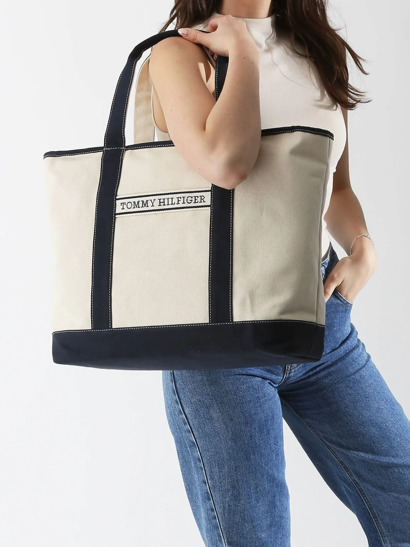 sac porté épaule Th summer coton TOMMY HILFIGER