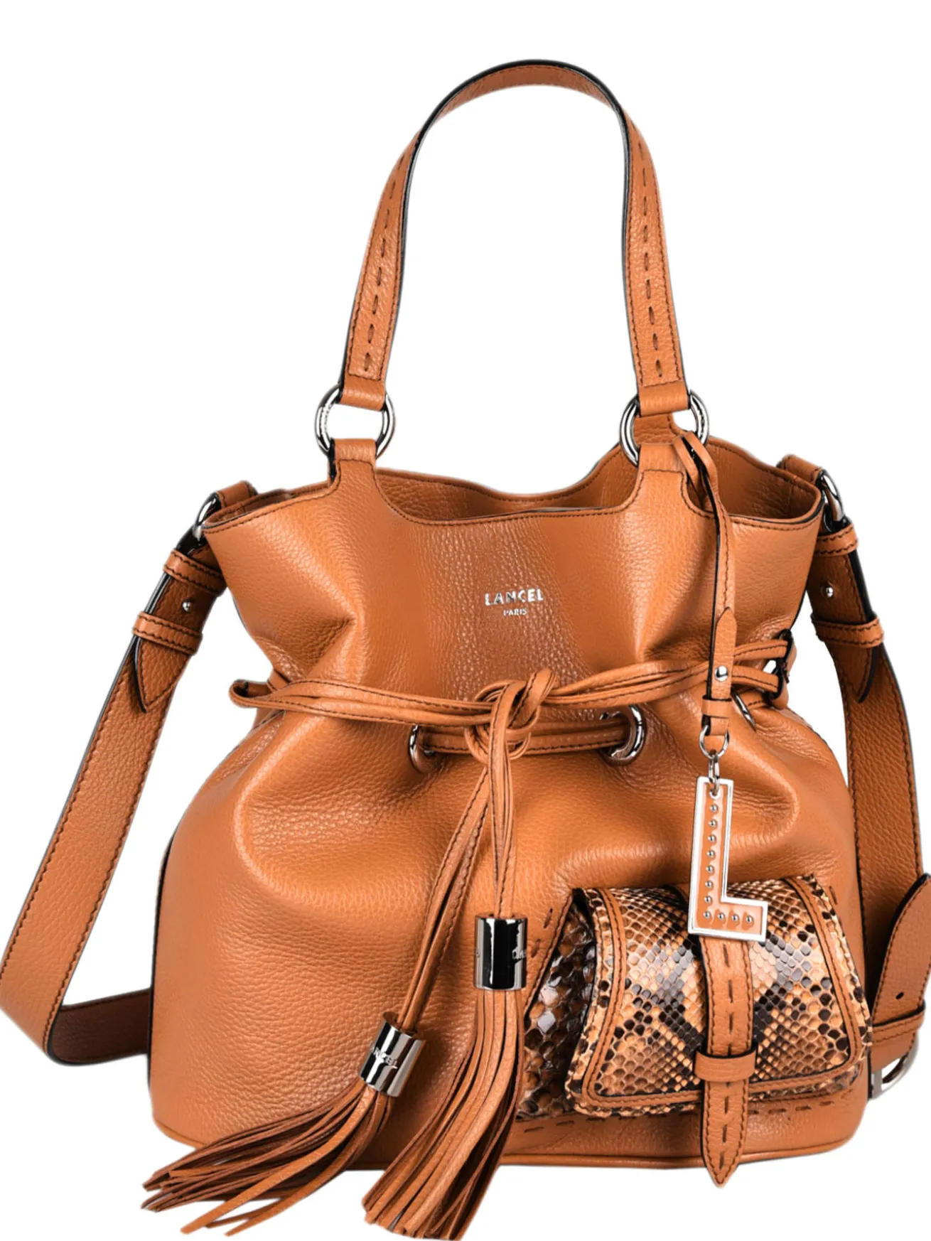 Sac seau M Premier Flirt Python cuir LANCEL