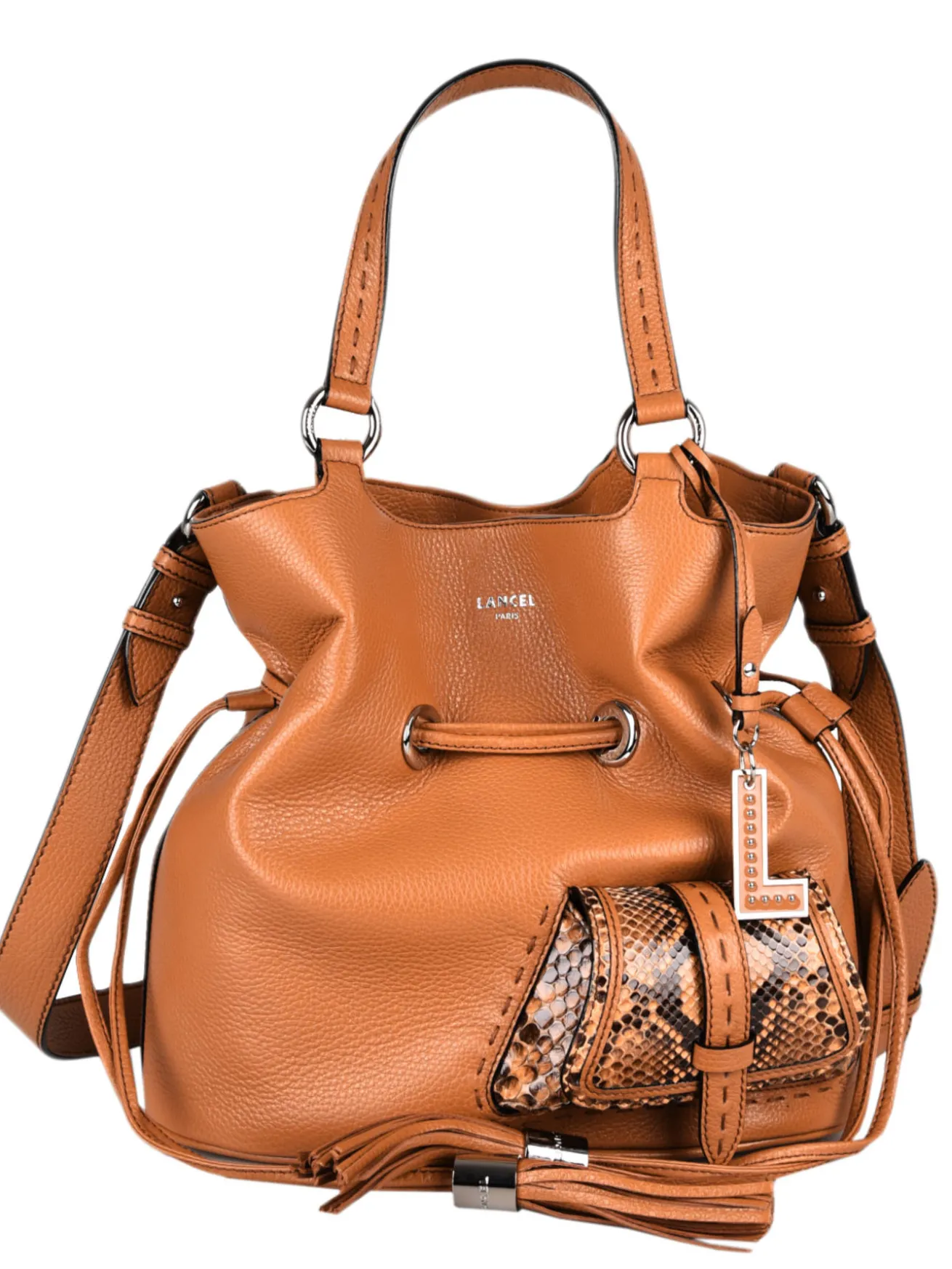 Sac seau M Premier Flirt Python cuir LANCEL