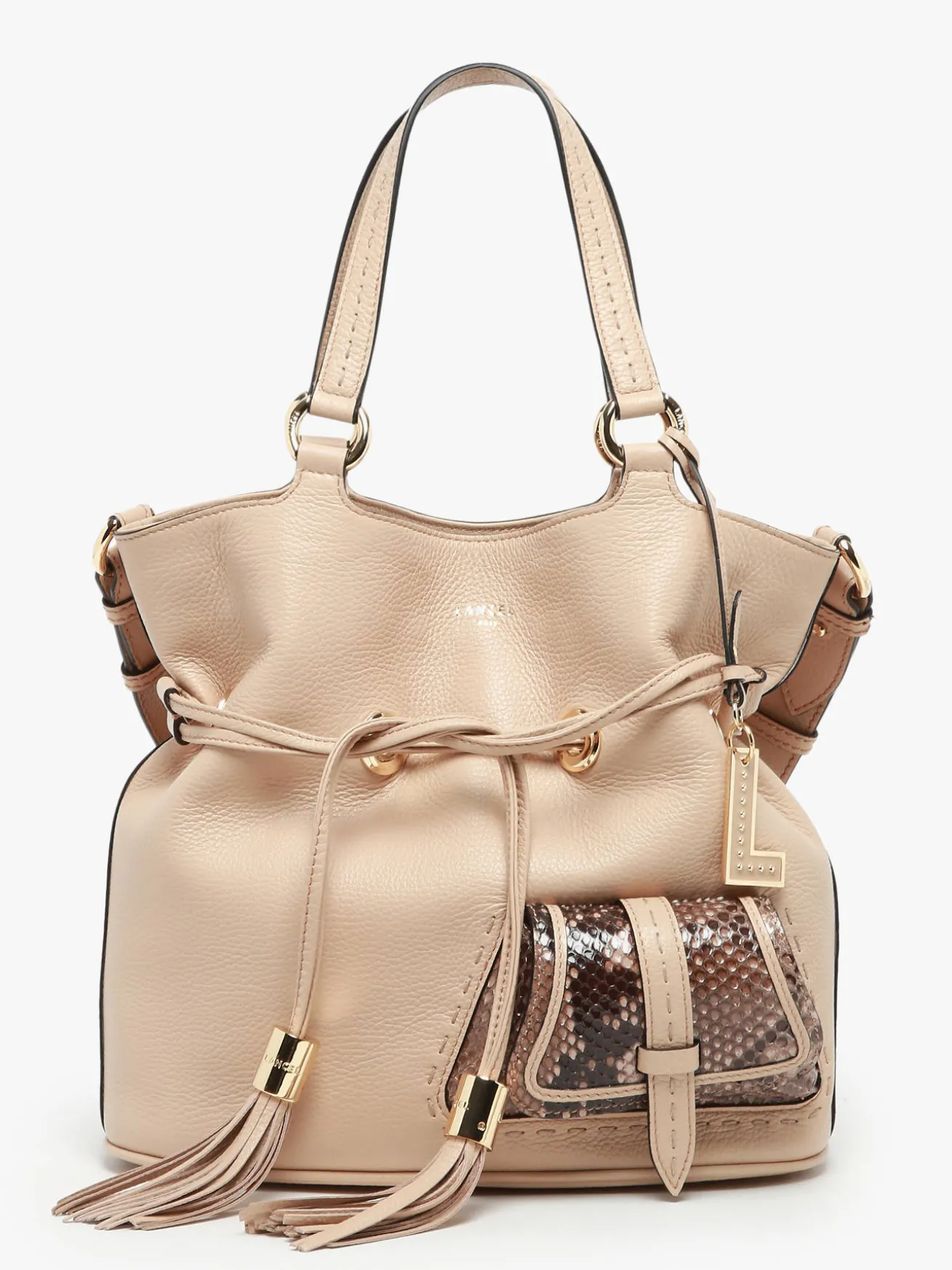 Sac seau M Premier Flirt Python cuir LANCEL
