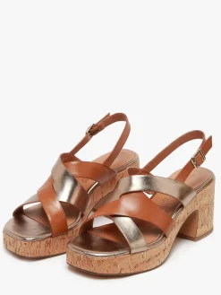 Sandales à talon en cuir TAMARIS