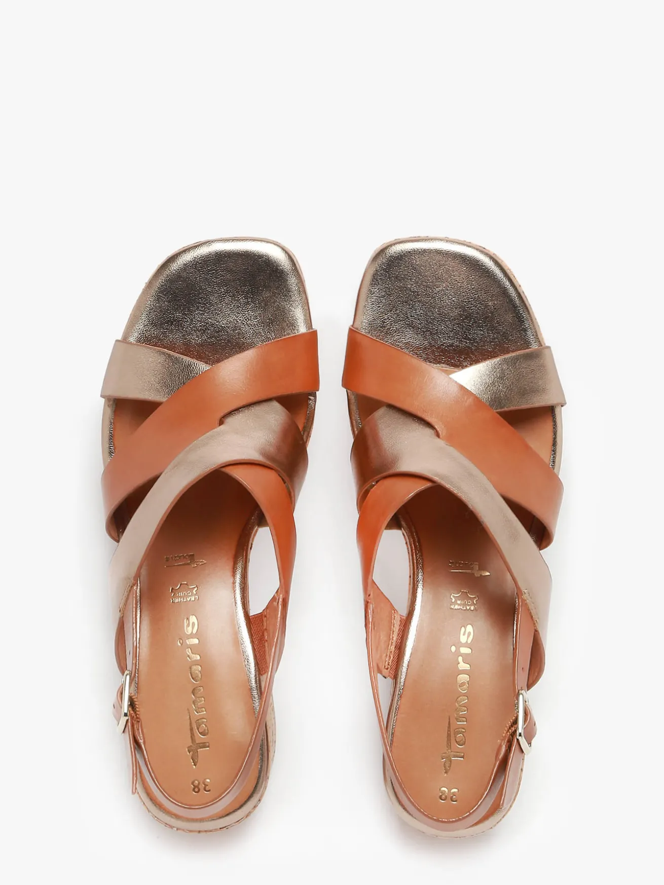 Sandales à talon en cuir TAMARIS