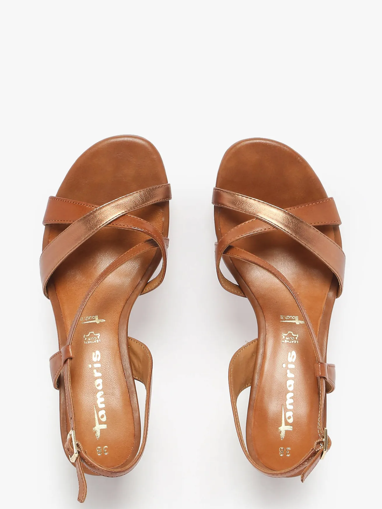 Sandales à talon en cuir TAMARIS