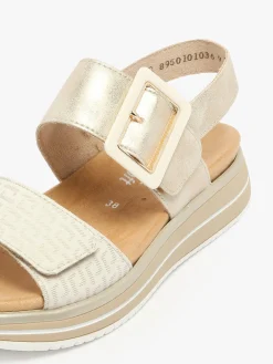 Sandales semelle compensée en cuir REMONTE
