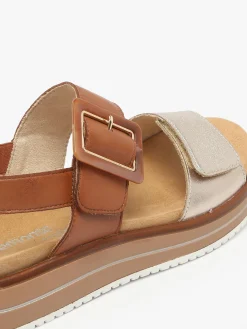 Sandales semelle compensée en cuir REMONTE