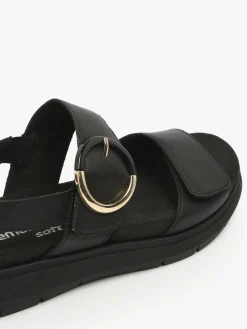 Sandales semelle compensée en cuir REMONTE