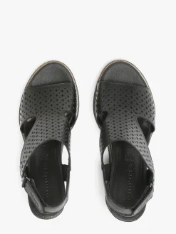 Sandales talon compensé en cuir TAMARIS