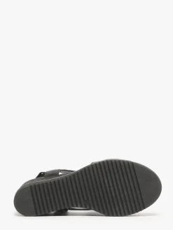 Sandales talon compensé en cuir TAMARIS