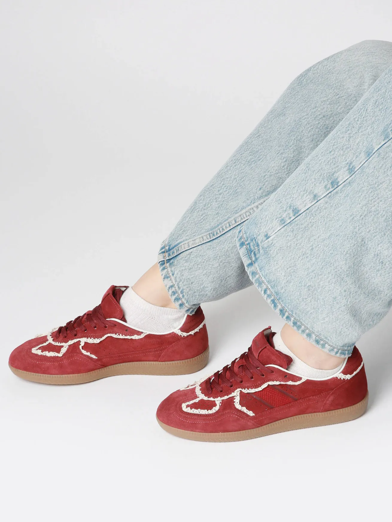 Sneakers Tb.490 Crochet Burgundy en cuir ALOHAS