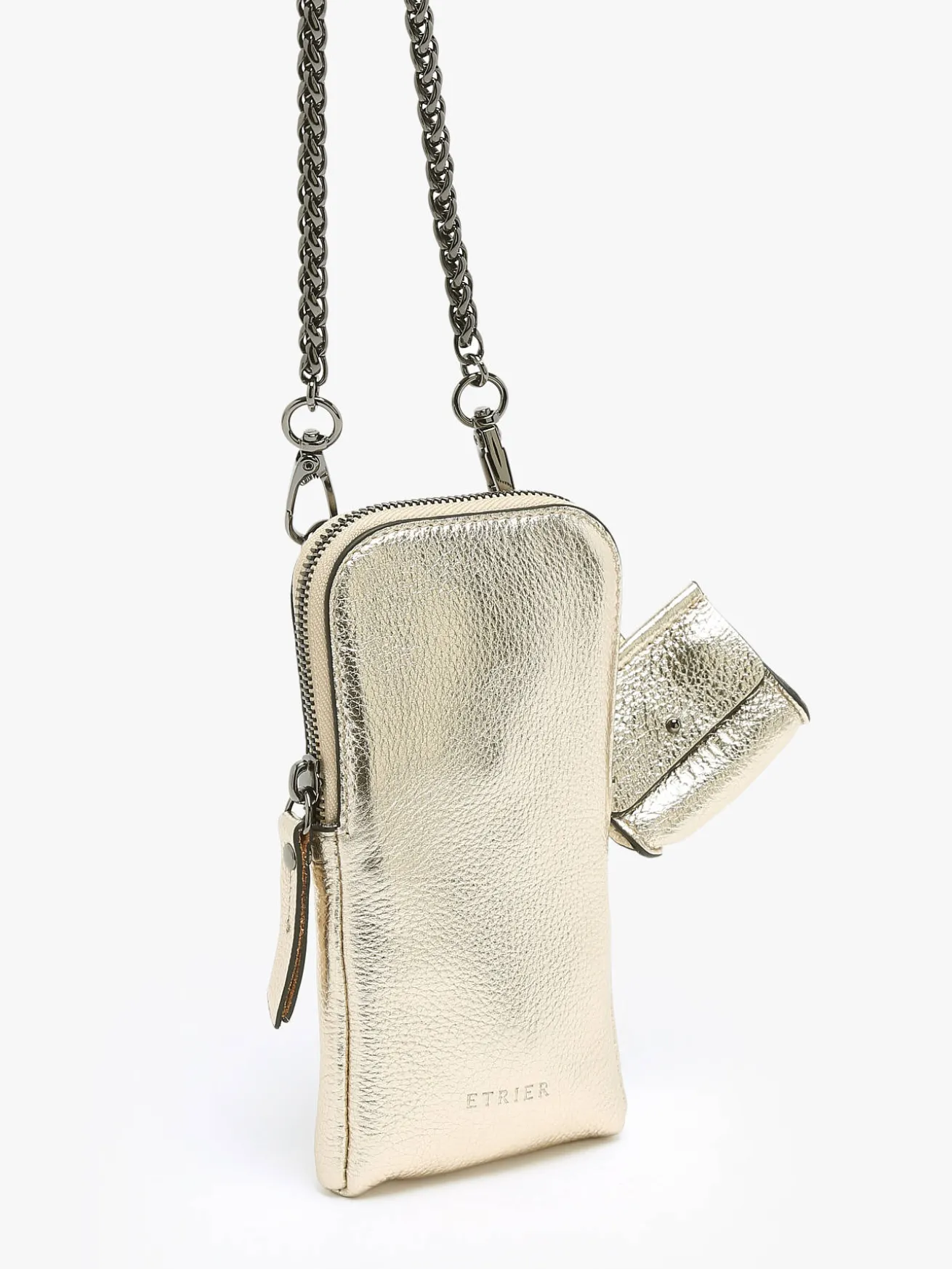 Étui téléphone Emeraude cuir ETRIER
