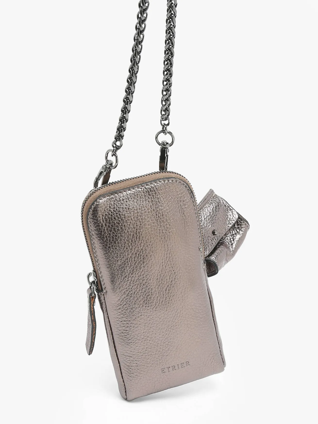 Étui téléphone Emeraude cuir ETRIER