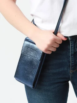 Étui téléphone et bandoulière cuir MILANO